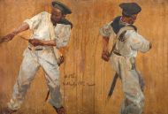 Матросы, тянущие канат - © Музей-панорама «Бородинская битва»