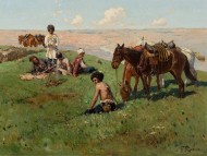 Черкесы в горном пейзаже