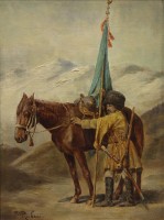 Казак с лошадью