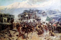 Штурм аула Салты 14 сентября 1847 года - © Национальный музей Республики Дагестан им. А. Тахо-Годи