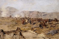 Схватка русских с горцами - © Музей-панорама «Бородинская битва» Схватка русских с горцами - © Музей-панорама «Бородинская битва»