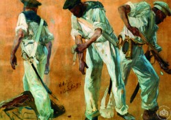 Три матроса в боевой обстановке - © Севастопольский военно-исторический музей-заповедник Три матроса в боевой обстановке - © Севастопольский военно-исторический музей-заповедник