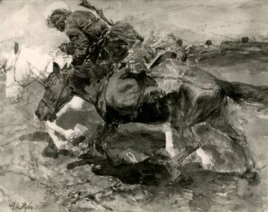 Всадник с лошадью