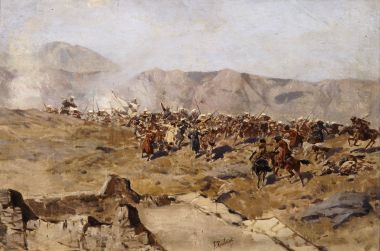 Схватка русских с горцами - © Музей-панорама «Бородинская битва»