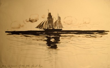 Парусное судно в море - © Научно-исследовательский музей при Российской академии художеств Парусное судно в море - © Научно-исследовательский музей при Российской академии художеств