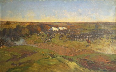 Резерв 2-й Западной армии за деревней Семёновское - © Бородинский военно-исторический музей-заповедник