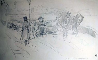 Дворцовая набережная в Санкт-Петербурге - © Научно-исследовательский музей при Российской академии художеств