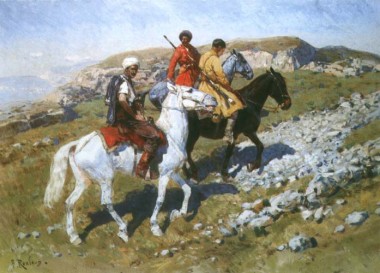 Три конных черкеса Три конных черкеса