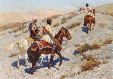 Три конных черкеса