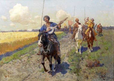 Казаки с музыкантами Казаки с музыкантами