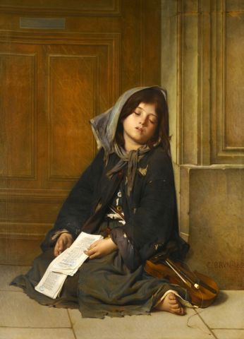 Картина французского художника Гийома-Чарльза Брана «Нищая» Картина французского художника Гийома-Чарльза Брана «Нищая»